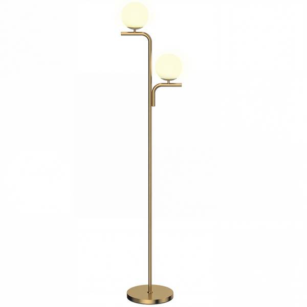 Stehlampe B31-654V90GD Gold - Stahl - Milchglas - 28 x 170 x 33 cm