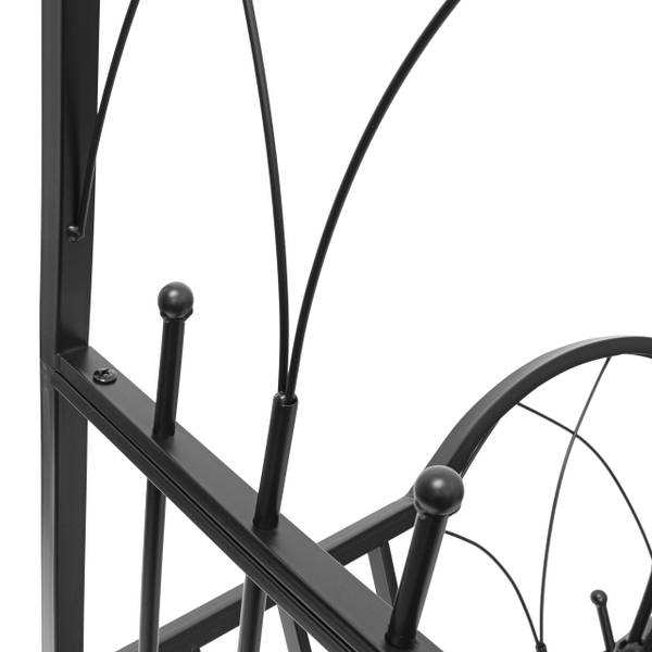 Rozenboog met bankje zwart - ijzer - 115 x 203 x 59 cm