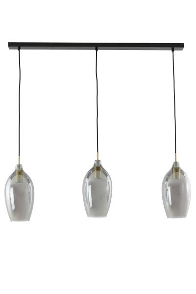 Pendelleuchte LUKARO Grau - Glas - 17 x 32 x 100 cm