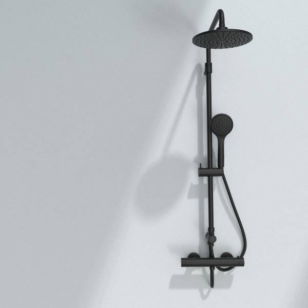 Duschset ohne Armatur Essesmart Schwarz - 25 x 118 cm