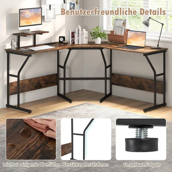 Schreibtisch ON32926PQ Braun