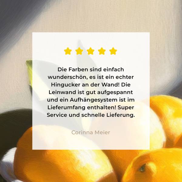 LEINWANDBILD Zitronen Gelb - Baumwollstoff - 80 x 120 x 2 cm