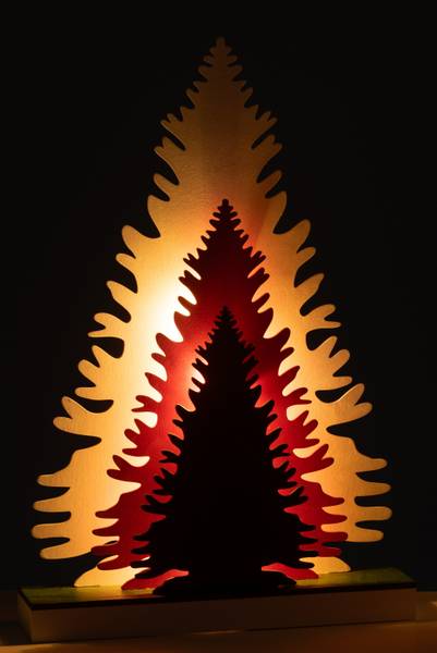 Weihnachtsfigur XMAS Holz teilmassiv - 6 x 45 x 30 cm