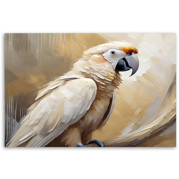 Wandbild ai papagei vögel bemalt 90 x 60 cm