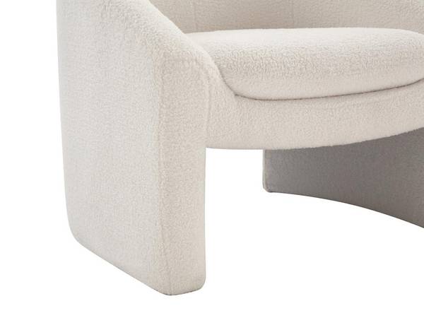 Sessel mit gerader Rückenlehne OSSANA Weiß - Textil - 83 x 74 x 74 cm