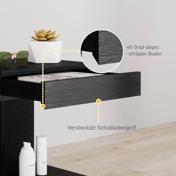 Nachttisch 831-935V90BK Schwarz - Holzwerkstoff - 30 x 46 x 40 cm