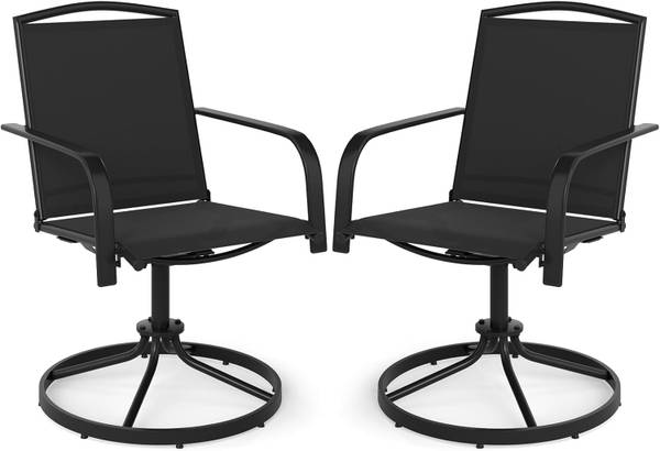 Gartenstühle ZB34379PW-4DE(2er Set) Schwarz - Metall - 56 x 93 x 66 cm