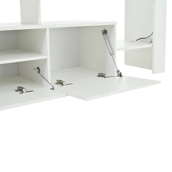 Meuble TV Endymion Ⅱ Blanc - Bois manufacturé - 37 x 53 x 192 cm