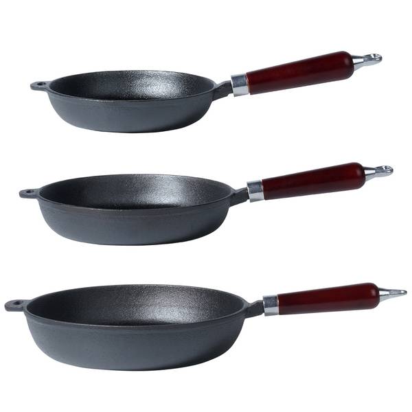 Pfannenset 3er Set 392 Schwarz - Metall - 29 x 6 x 52 cm