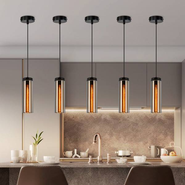 Pendelleuchte Marple Schwarz - Metall - 8 x 158 x 8 cm