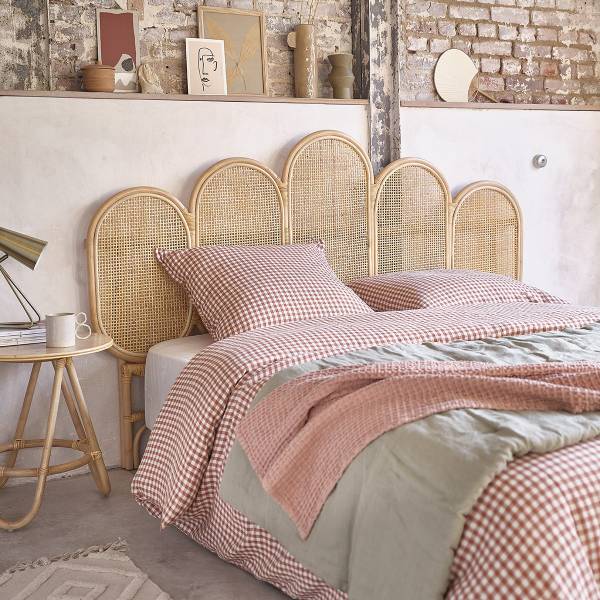Kopfteil JANE Beige - Rattan - 180 x 115 x 5 cm