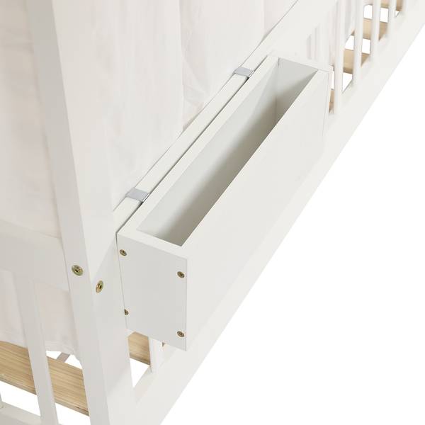 Kinderbett LucySafe Ⅰ Weiß - Holzwerkstoff - 151 x 183 x 207 cm