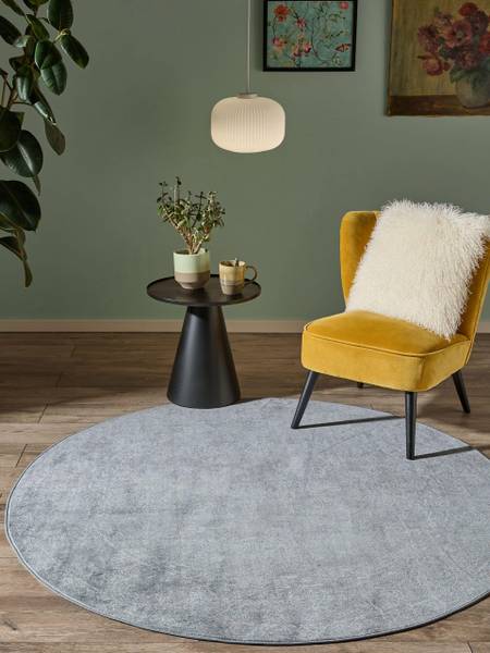 Waschbarer Teppich Miray Creme - Grau