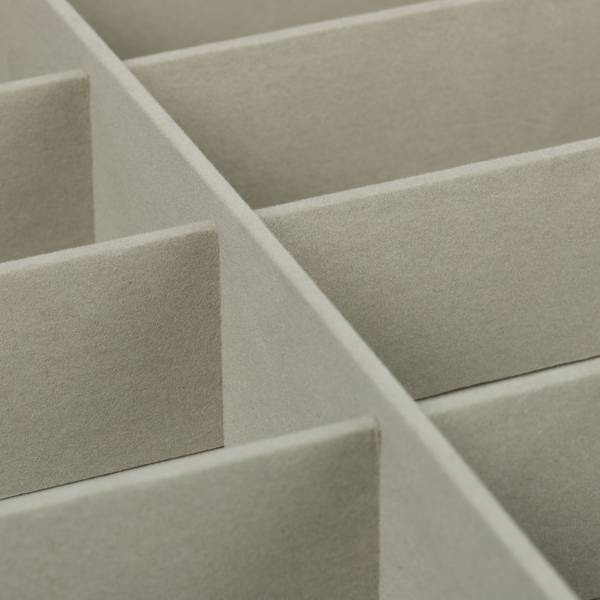 Brillenbox für 18 Brillen Schwarz - Grau - Samt - 34 x 23 x 19 cm