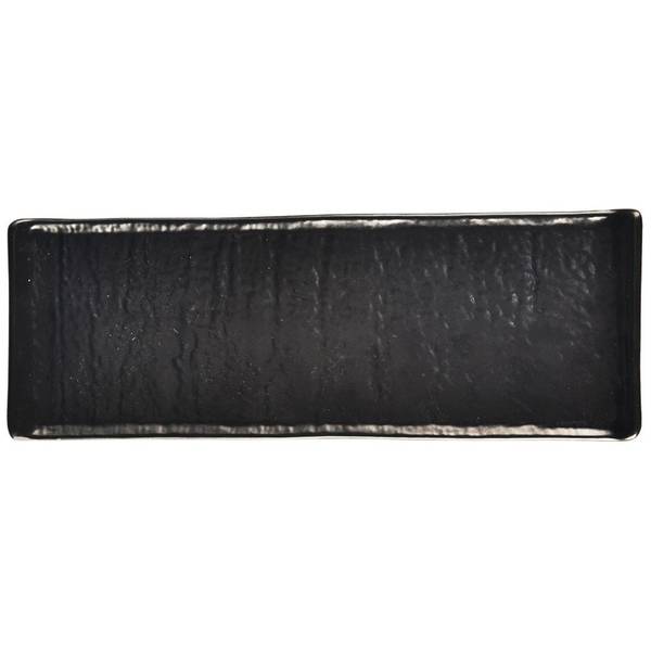 Serviertablett 153857 Schwarz - Keramik - 12 x 2 x 34 cm