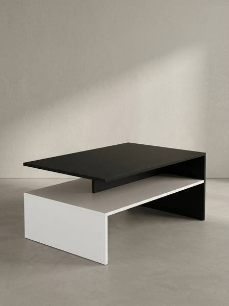Couchtisch KVARNER mit Stauraum Weiß - Holzwerkstoff - 90 x 43 x 60 cm