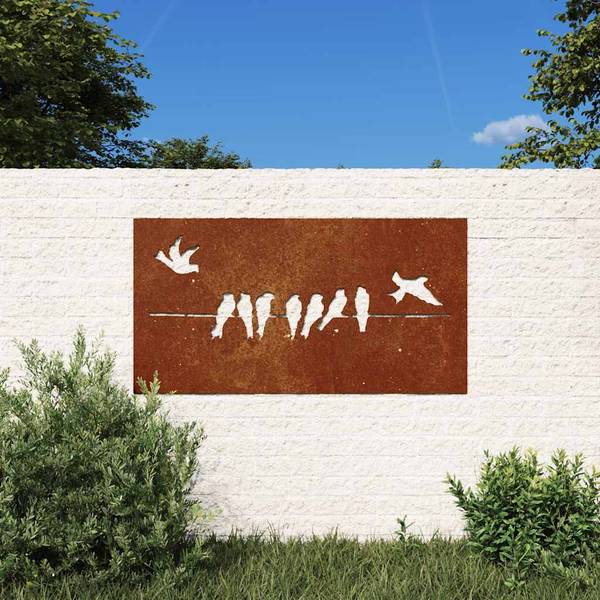 Garten Wanddekoration 824496 Braun - Stahl - 55 x 1 x 105 cm