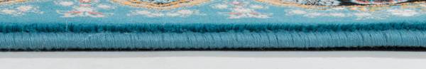 Orientteppich Ariel Blau - Naturfaser - 100 x 1 x 300 cm