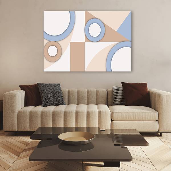 Wandbild geometrische formen abstraktion 120 x 80 cm