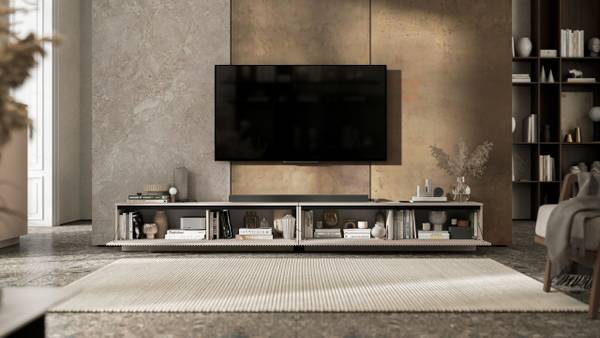 TV-Lowboard SELENE Beige - Kaschmir