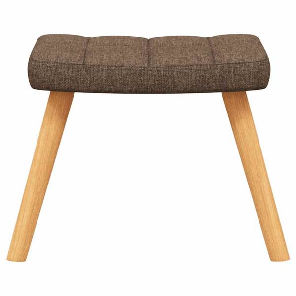 Chaise avec tabouret 3010030 Marron - Polyester - 69 x 96 x 62 cm