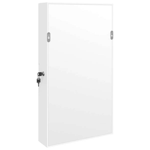 Schmuckschrank mit Spiegel 3028737 Weiß - Holzwerkstoff - 37 x 67 x 10 cm