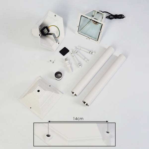 Wegeleuchte Quartucciu Durchsichtig - Weiß - 20 x 33 x 22 cm