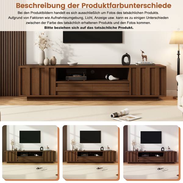 TV-Schrank Philotes Ⅶ Braun - Holzwerkstoff - 180 x 45 x 40 cm