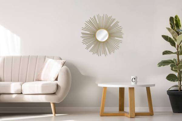 Wandspiegel Modern Tup Gold - Metall - 80 x 80 x 3 cm