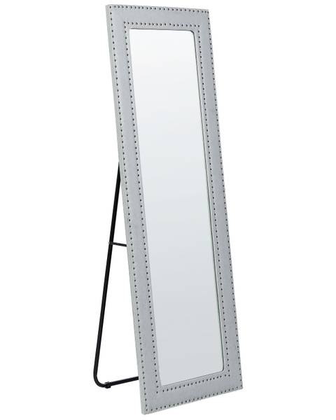 Staande spiegel LOCRONAN grijs - kunstleer - 50 x 150 x 33 cm