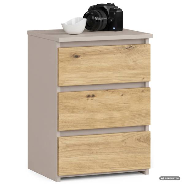 Nachttisch CL3 2468 Beige - Kaschmir - Eiche Dekor