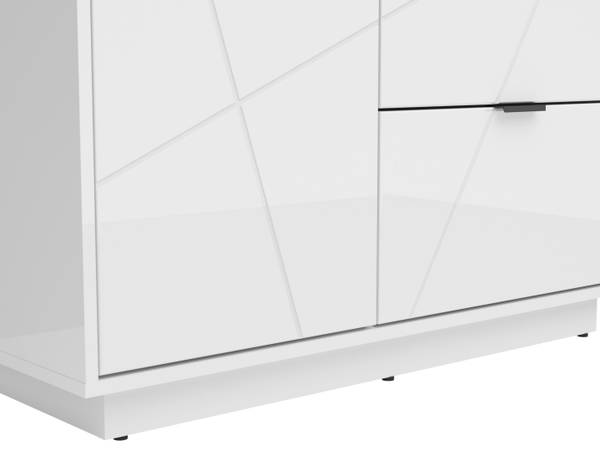 Drehtürenschrank Forn Weiß - Holzwerkstoff - 94 x 201 x 57 cm