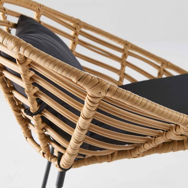 Sessel 2er-set Antalya Braun - Polyresin - Harz - 66 x 75 x 72 cm