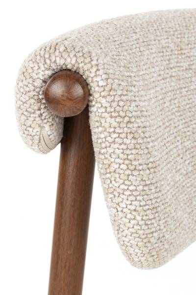 Barhocker LEE 2er-Set Beige - Textil - 44 x 90 x 53 cm
