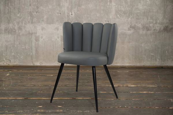 Esszimmerstuhl JADA Grau - Metall - Textil