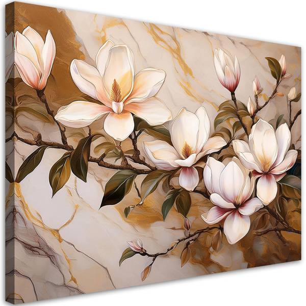 Wandbild magnolien blumen pflanzen 100 x 70 cm
