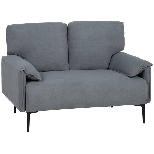 2-Sitzer-Sofa 83B-480V00BK Grau - Samt - 72 x 84 x 127 cm
