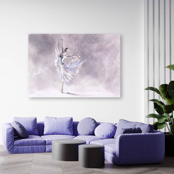 Tableau déco pirouette de ballerine 100 x 70 cm