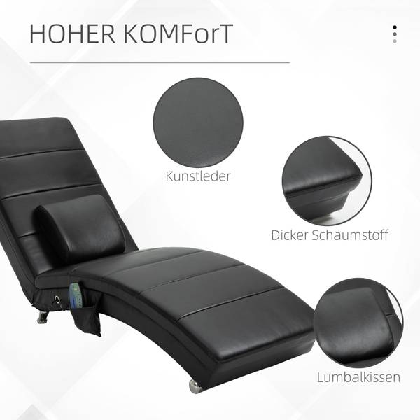 Massagesessel 833-770V01 Braun - Textil - 163 x 87 x 58 cm