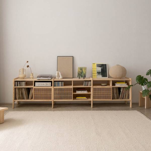 Sideboard Mesquida Groß Braun - Kiefer - 300 x 75 x 42 cm