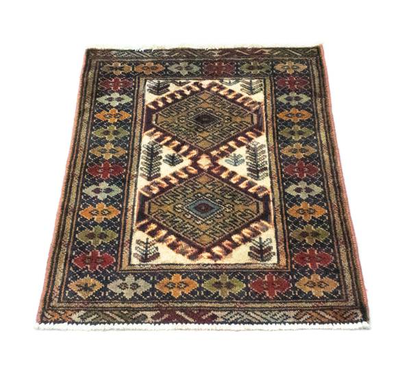Orientteppich Oriental Beige - Wolle - 60 x 1 x 86 cm