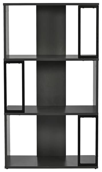 Regal MARBELLA Schwarz - Holzwerkstoff - Metall - 60 x 106 x 30 cm