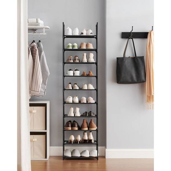 Schuhregal Schuhaufbewahrung Hasanpur Schwarz - Metall - 28 x 173 x 45 cm