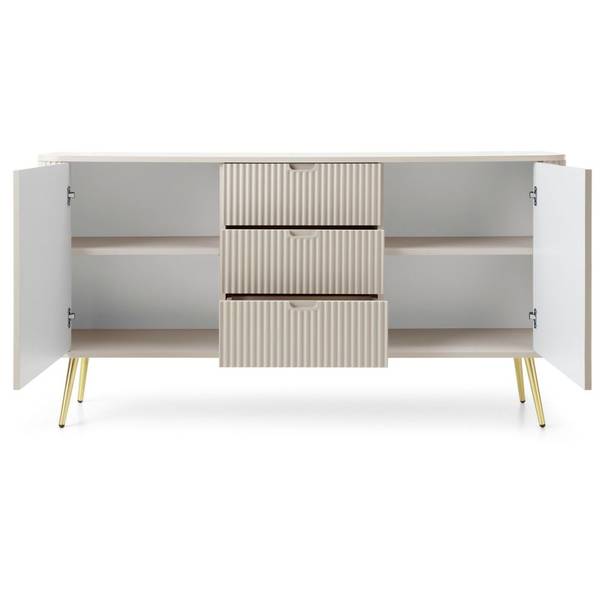 Sideboard ZARA-160-7 Beige - Holzwerkstoff - 168 x 87 x 39 cm