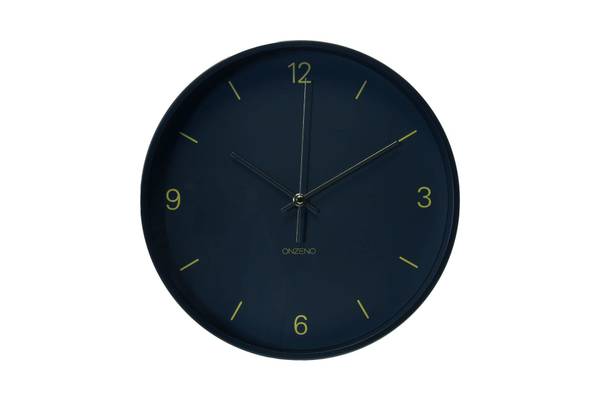 Horloge murale design Cadran Nuit Bleu - Verre clair - 30 x 30 x 5 cm