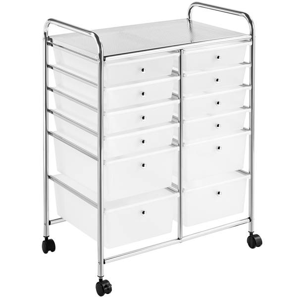 Rollwagen ARE04 Weiß - Kunststoff - 63 x 82 x 39 cm