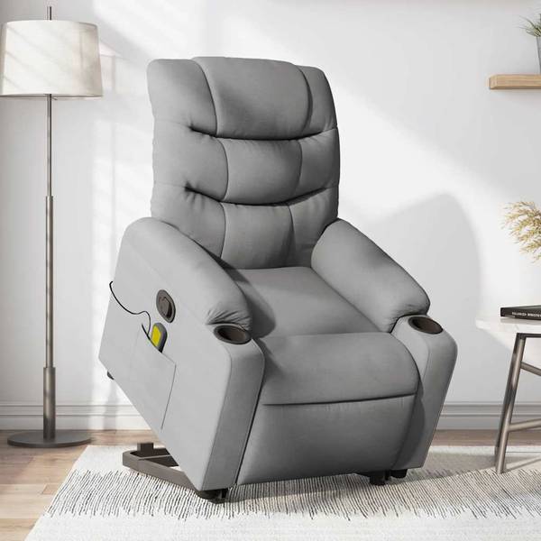 Fauteuil inclinable de massage 3032754-2 Gris lumineux