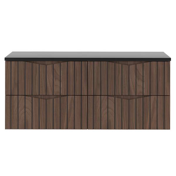 Waschtischunterschrank Siena Braun - Holzwerkstoff - 121 x 53 x 47 cm