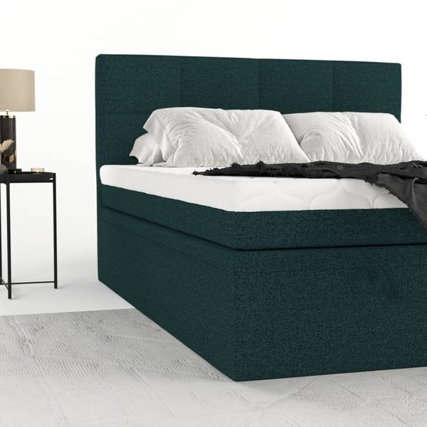 Boxspringbett TESSA mit Stauraum Riva Grün - Liegefläche Breite: 180 cm