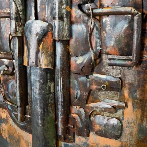 Metallbild 3D MOTOR Stahl - 70 x 120 x 5 cm
